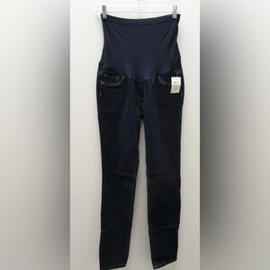 NWT Indigo Blue brand maternity jeans, slim leg dark wash, size Large (LM)